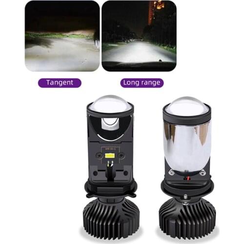 2x Canbus Hi/Low beam Lamp H4 LED Mini Projector Lens Automobles Bulb 20000LM Conversion Kit Car Headlight 90W/Pair 12V24V 6000K