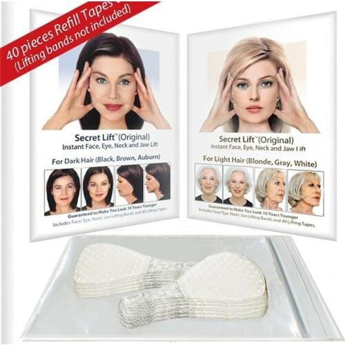 40Pcs/Set rubber V face shape Invisible Thin Face Stickers Facial Line Skin V-Shape Face Lift Tape Transparent Face Lift Tools