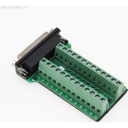 50pcs/lot High Quality DB25 Female 25 Pin Port Signals Breakout Board,DB25 Female 25 Pin Port Terminal Adapter Plate