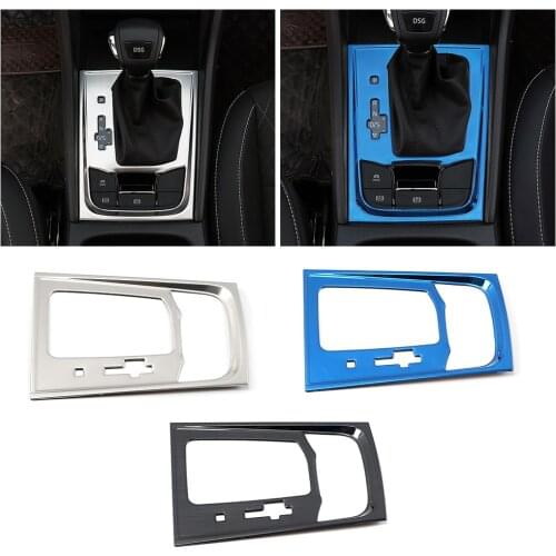For Skoda Karoq 2017-2021 Center Control Panel Gear Shift Box Frame Cover Car Interior Trim Stainless Steel Modify Sticker