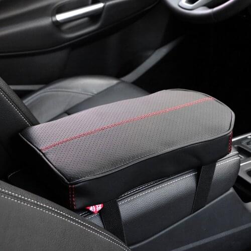 Center Console Arm Rest Cover Pad Auto Seat Armrests Box Storage Protection Cushion Car Armrest Mat Universal PU Leather