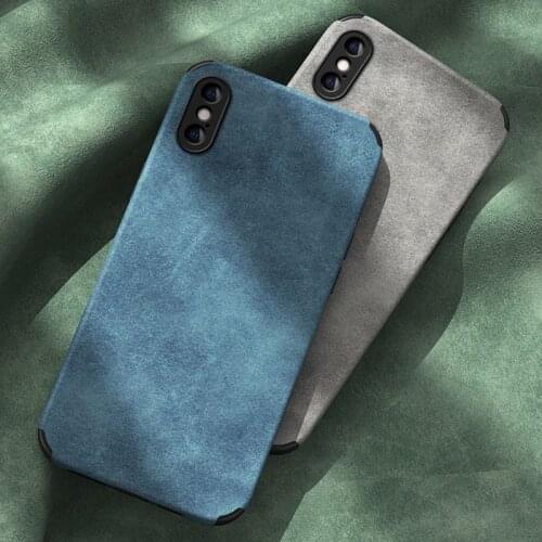 Luxury Shockproof Camera Lens Protection Silicone Leather Suede Mobile Phone Case For iPhone X XR XS Max 12 11 Pro 8 Cover Funda