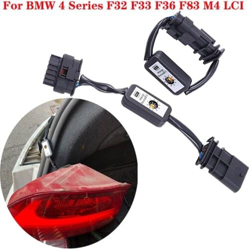 Black Dynamic Turn Signal Indicator LED Taillight Add-On Module Cable Wire Harness For BMW 4 Series F32 F33 F36 F83 M4 LCI 2 PCS