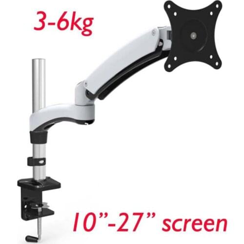 DL-DS112 Aluminum 27" 3-6kg 360 rotate clamp mechanic spring lcd tv table mount monitor desktop dual arm holder
