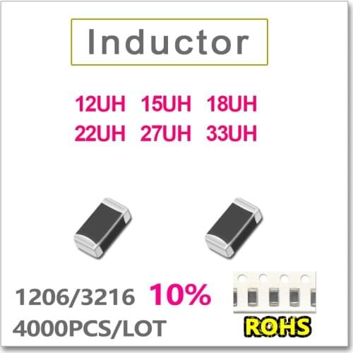 JASNPROSMA 1206 3216 4000PCS SMD Multilayer low Frequency Inductor 10% 12UH 15UH 18UH 22UH 27UH 33UH SMD New high quality