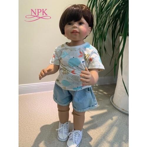 NPK70CM toddler boy doll lifelike artist desgin ball jointed doll real child size age 1 children clothes model collectible doll