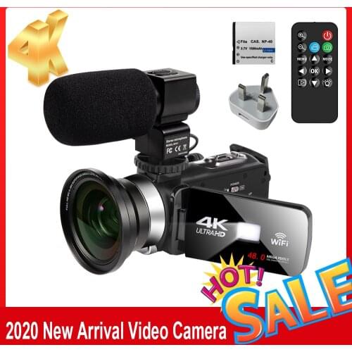 Hot Selling 4K Video Camera 48MP Vlogging For Youbute Recorder Handycam WIFI NightShot Cam Time-lapse Touch Screen Camcorder