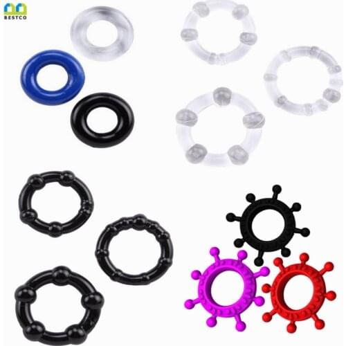 BESTCO 18+ Male Penis Crystal Cock Ring Sperm Time Delay Ejaculation Casing Lock Stimulate Erotic Bondage Flirting Adult Sex Toy