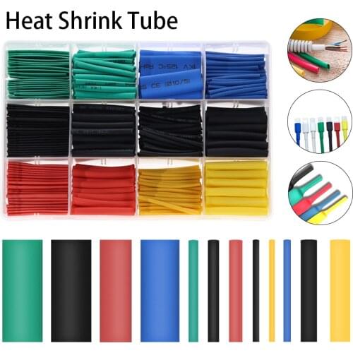 530/328/150/53PCS Polyolefin Heat Shrink Tubing Kit Assorted Insulation Tube Cable Sleeves Wrap Wire Shrinking Sleeving