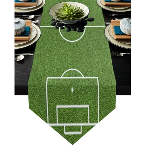 Soccer Balls Football Field Table Runners Modern Home Kitchen Dining Tablecloths Wedding Party Table Decoration Table Runner
