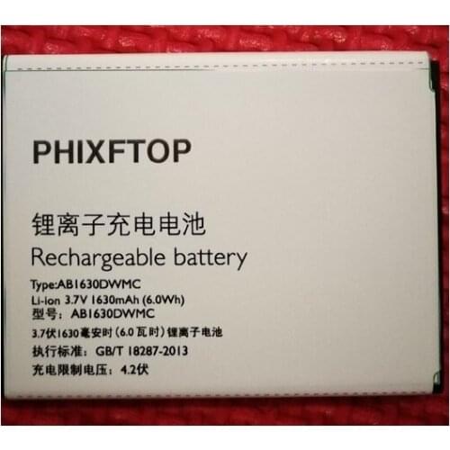 PHIXFTOP original AB1630DWMT battery For PHILIPS S307 W536 cellphone AB1630DWC Battery for Xenium CTS307 CTW536 Mobile phone