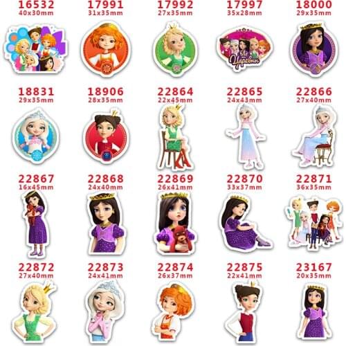 DIY Craft Supplies Sewing Accessories Cartoon Princess Printed Planar Resins Mold 10 Pieces. PR-16532