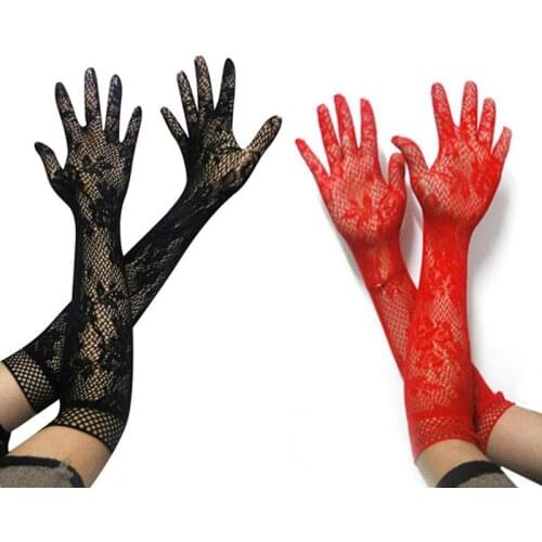 Sexy Lingerie For Roleplay Games Lace Transparent Long Sex Gloves Women Cosplay Bride Erotic Costumes Fetish Sex Toys For Adults