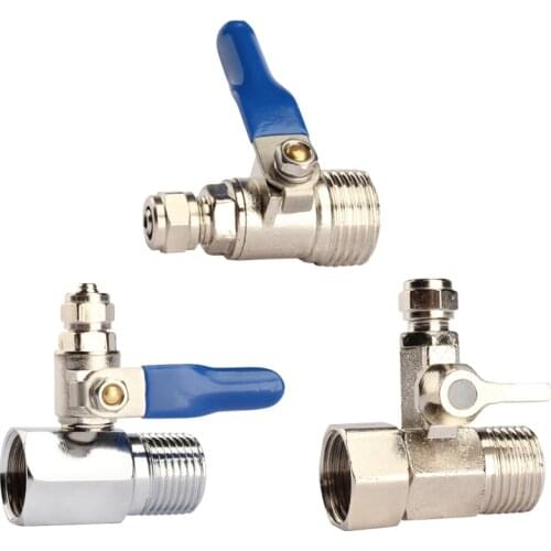 1/2'' To 3/8'' Ball Valve Faucet Tap Water Filter Ball Valve Reverse Osmosis System Feed Ball Valve for Home Water Purifier Tap