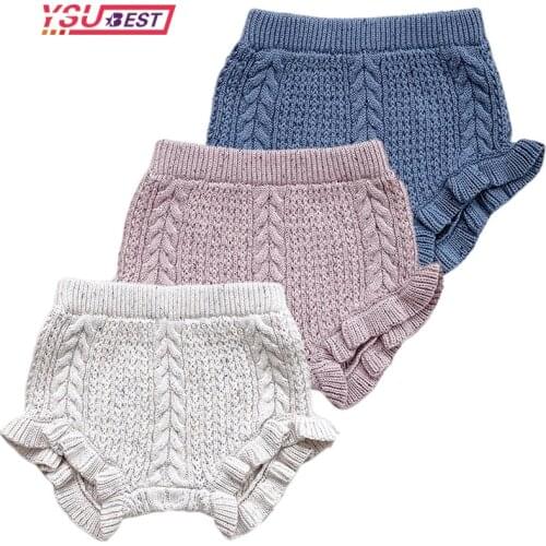 Toddler Boys Shorts Girls Triangle Shorts Bottoms Solid Color Toddler Lovely Causal Bloomers Knitted Cotton Kids Shorts Bottoms