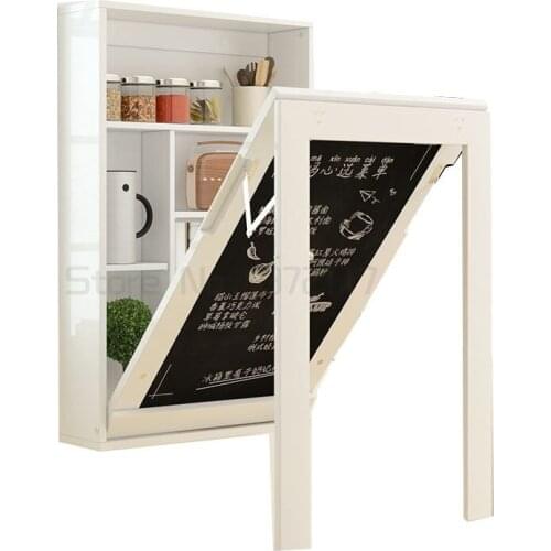 Folding dining table wall hanging multifunctional ultra-thin household small household retractable learning table
