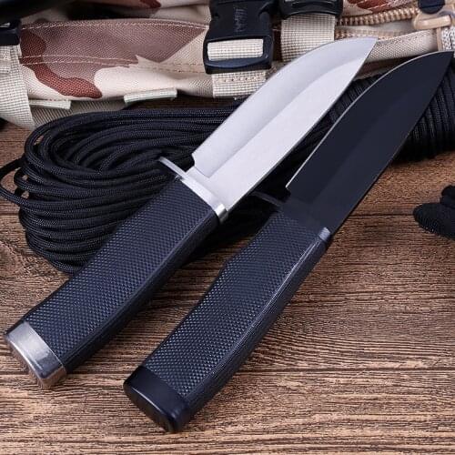 Tactical Fixed Blade 7CR14Mov Hunting Knife Outdoor Survival Tactical Knife Self-defense Hiking Camping Knives With Nylon Sheath