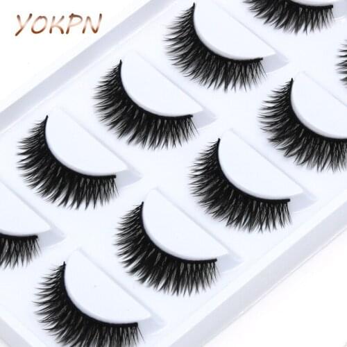 YOKPN Thick Fake Eyelashes Cross Stage Makeup Short Paragraph Natural False Eyelashes Natural False Eyelashes Tool Makeup
