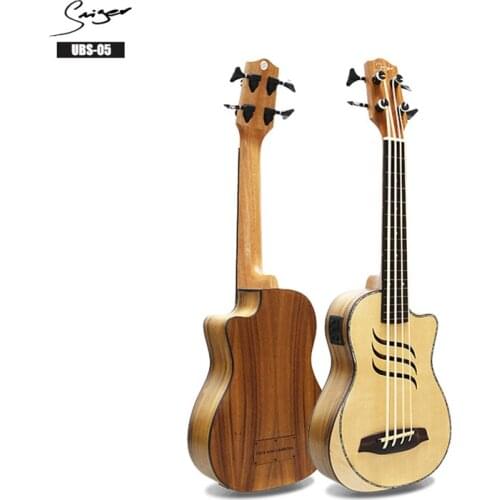Smiger 1Pc Ukulele Bass UBS-05 Solid Top Armrest Ubass 30 inch Electric Bass Ukulele With EQ For Profession formance