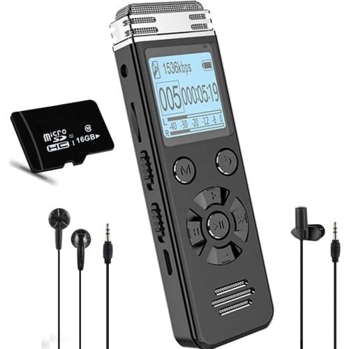 EVISTA 8GB Digital Voice Recorder for Lectures Portable Recording Devices Voice Activated Recorders with Playback, 32GB TF Card
