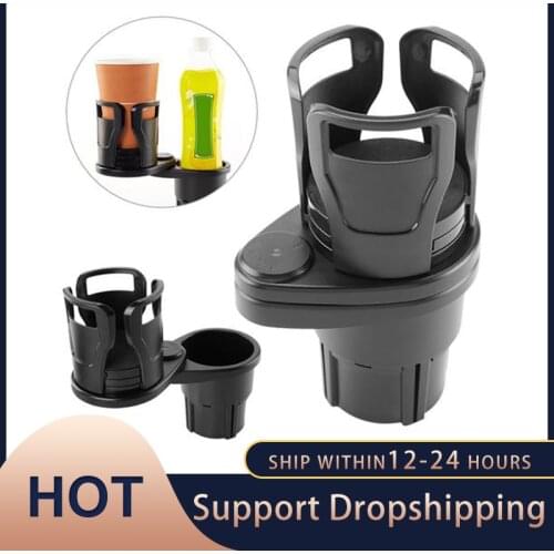 360 Rotating Car Cup Holder Drinking Bottle Holder Cup Stand Bracket Sunglasses Phone Organizer Stowing Tidying Car Styling 2in1