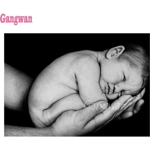 Needlework Diamond Painting black white baby picture Diamond Embroidery full Drill Rhinestone Mosaic hobby gift photo custom art