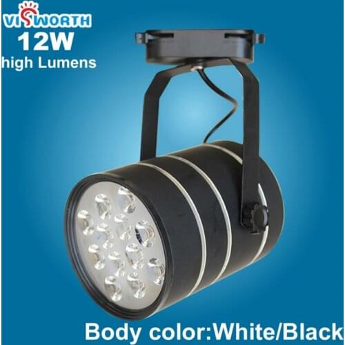 High Quality 12W LED Track Lighting ac 110v 220v 240v rail led bulb warm/cold white spot wall lamp 12 pcs leds spotlight