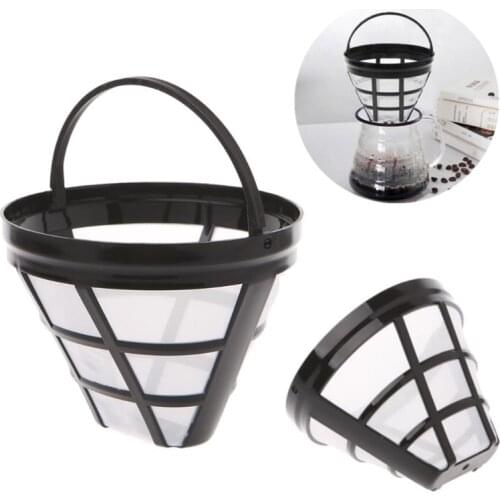 Replacement Coffee Filter Reusable Refillable Basket Cup Style Brewer Tool Coffee Machine Strainer Mesh Coffee Maker Accessories
