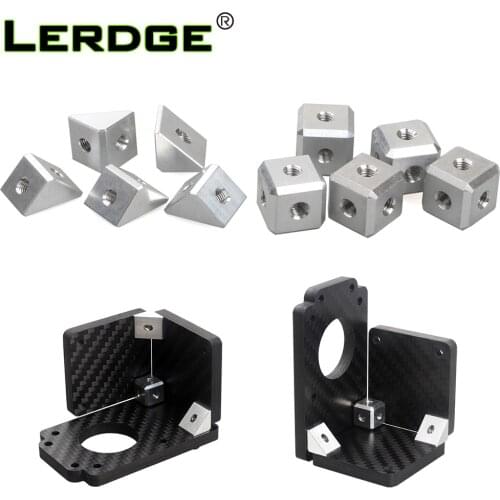 LERDGE 3D Printer Parts screw nut bracket fixing piece DIY printer Accessories Sheet connector aluminum block 5pcs and 10pcs