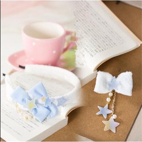 Lolita stars Headband Lovely Bowknot KC Hair Accessories women Hair hoop Cosplay Hair Clasp B993