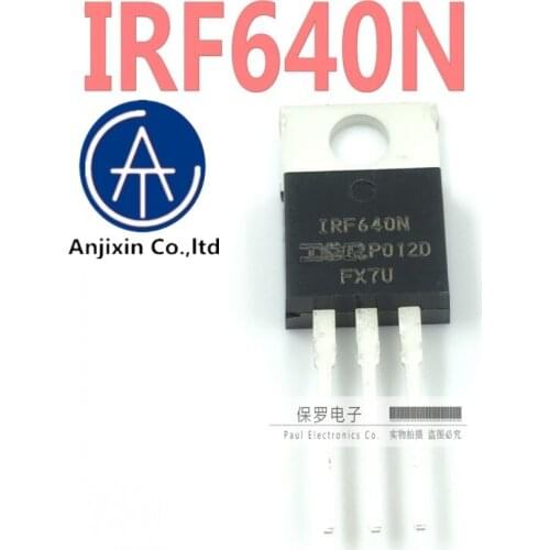 10pcs 100% orginal and new field effect transistor IRF640N IRF640 TO-220 in-line transistor real stock