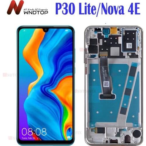 100% Test LCD For HUAWEI P30 Lite LCD Display Touch Screen Digitizer Assembly 6.15 inch For HUAWEI Nova 4e MAR-LX1 LX2 AL01 LCD