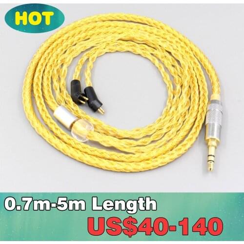16 Core OCC Gold Plated Braided Earphone Cable For Etymotic ER4B ER4PT ER4S ER6I ER4 2pin LN007377