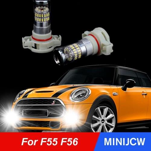 2pcs 3014 SMD Car LED Daytime Running Light Bulb Auto Headlight Lamp for Mini Cooper One S F55 F56 Hatchback Car Accessories