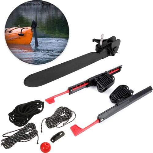 2Pcs Adjustable Locking Kayak Foot Braces Pedals with Tail Rudder Foot Control Direction Steering System Tool Kit
