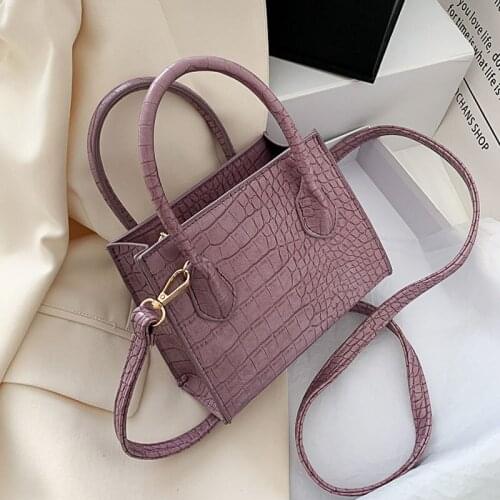 2021 Crocodile Pattern PU Leather Crossbody Bags For Women Chain Female Shoulder Handbags Mini Purses Travel Cross Body Bag