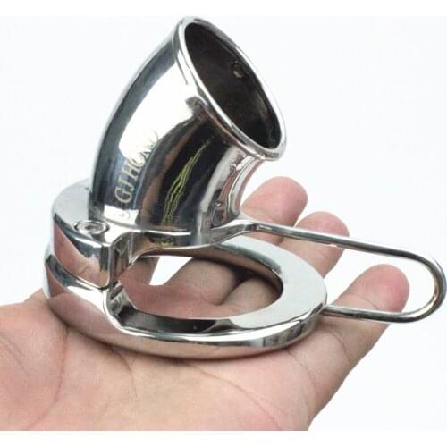 5 Sizes Stainless Steel CB Chastity Cage Open Curved Male Chastity Device Bound Pendant Penis Sleeve Sex Toys for Men BB2-349