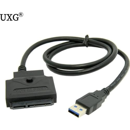 USB 2.0 3.0 to SATA 22 Pin Data Power Cable Adapter for PC Laptop 2.5" 3.5 inch HDD Hard Disk Driver Black Color