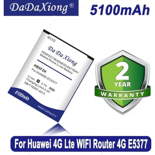 Da Da Xiong 3700mAh HB5F2H Battery for Huawei 4G Lte WIFI Router 4G E5375 EC5377 E5373 E5330 E5336 E5372 Phone Battery