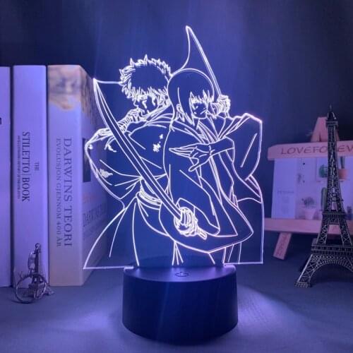 Anime Led Night Light Gintama for Bedroom Decor Birthday Gift Colorful Nightlight Dropshipping Manga 3d Lamp Gintama