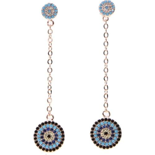 Free Shipping Fashion Earrings Jewelry Trendy Rose Gold Color Multi-color Earrings Wedding For Women Gift