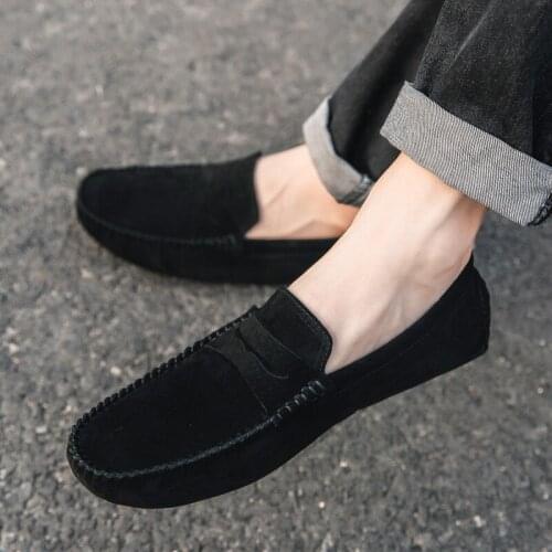 Big Size 38-49 Men Casual Shoes Luxury Moccasins Mens Shoes Genuine Leather New Mens Loafers Slip On Male Flats Driving Shoes