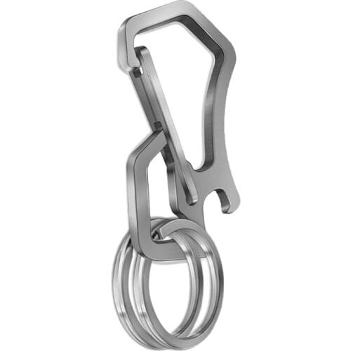 WXTF Multifunctional Steel Carabiner Keychain Key Holder Bottle Opener Outdoor Climbing Hiking Key Chain Hook Clip