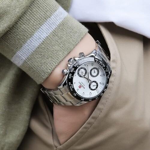 New Fashion Style NAVIFORCE Brand Men’s Quartz Multifunction Watch Luxury Business Waterproof Date Full Steel Neutral Wristwatch