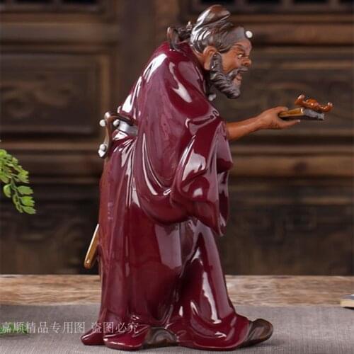 Chinese Style Creative ZhongKui Art Sculpture Heavenly Master Statue Ceramic Crafts Decorations For Home Desktop Office R4203
