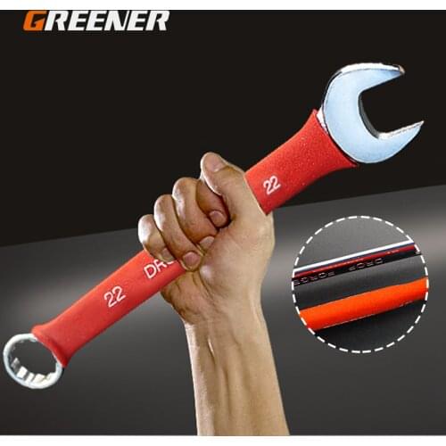 Greener 1pc Auto Repair Wrench Plastic Plum Blossom Dual-Use Hand Tools for Nut Tool Torque and Gear Wrench and A Set of Key
