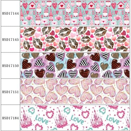 HuangTao 22MM 25MM 38MM 50MM 75mm Printed Pattern on Grosgrain Ribbon for diy ribbon