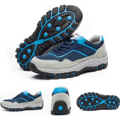 Summer Breathable Unisex Work Boots Construction Mens Outdoor Steel Toe Cap Shoes Men Proof Genuine Leather Safety Shoes