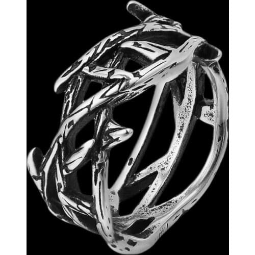 Victory Olive Branch Stainless Steel Mens Rings Punk Simple Retro for Male Boyfriend Biker Jewelry Creativity Party Gift OSR694