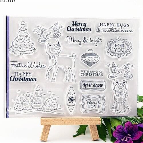 PANFELOU deer of the forest Transparent Silicone Rubber Clear Stamps cartoon for Scrapbooking/DIY Easter wedding album